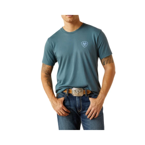 Men's Ariat Puebla Serape T-Shirt XLarge Lagoon Green
