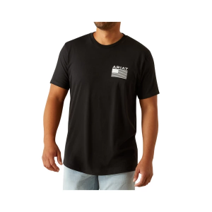 Men's Ariat Freedom Stripe T-Shirt Small Black
