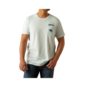 Men's Ariat Echo Valley T-Shirt Medium Quiet Tide