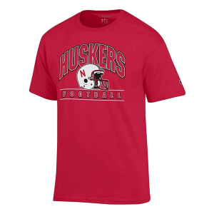 Nebraska Cornhuskers Champion Gridiron T-Shirt Medium Red
