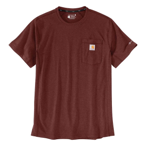 Men's Carhartt Force(R) Relaxed Fit Pocket T-Shirt XLarge Dark Spice Red Heather