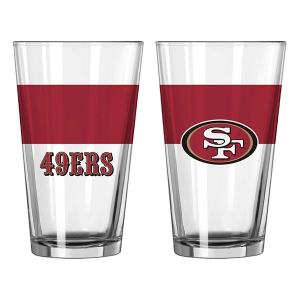 Logo Brands San Francisco 49ers Colorblock Pint Glass