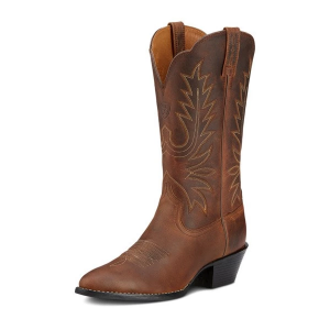 Women's Ariat Heritage R Toe Western Boots 7.5 Distressed Brown