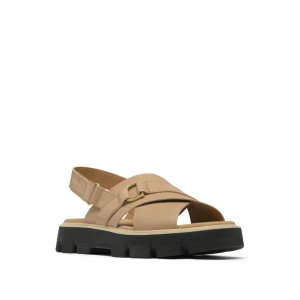 Women's SOREL Rein CB(TM) Crisscross Sandals 8 Honest Beige, Black