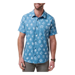 Men's TravisMathew Techwoven Seamate Button Up Shirt Large Captains Blue