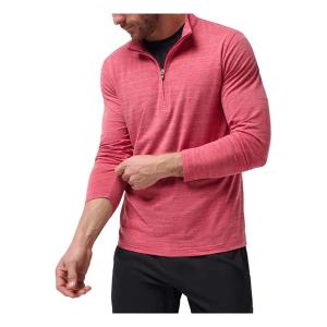Men's TravisMathew The Heater Long Sleeve 1/4 Zip 3XLarge Heather Scooter