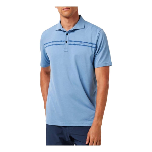 Men's TravisMathew Sunbeam Chest Stripe Polo 3XLarge Pacific Coast