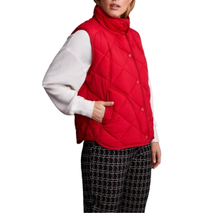 Women's Tribal Quilted A-Line Puffer Vest Small Scarlet