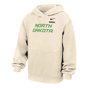 North Dakota Fighting Hawks Nike Kids Hoodie Large Natural