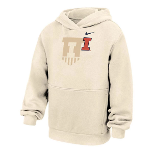 Illinois Fighting Illini Nike Kids Hoodie Medium Natural