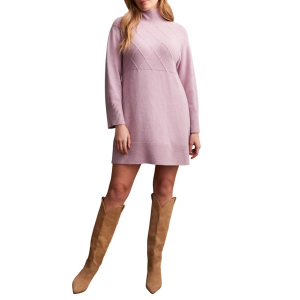 Women's Tribal Diamond Pattern Sweater Dress XLarge Orchid