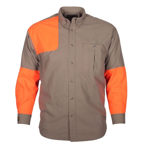 Men's Gamehide Upland Shooting Long Sleeve Button Up Shirt 2XLarge Blaze Orange/Tan