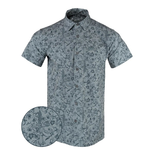 Men's Retro Rifle Gray Man Button Down Button Up Shirt 4XLarge Grey Heather