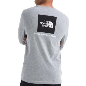 Men's The North Face Box NSE Long Sleeve T-Shirt Large TNF Pale Grey Heather