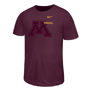Minnesota Golden Gophers Nike Shadow Kids' T-Shirt Large Maroon