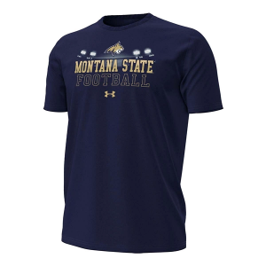 Montana State Bobcats Under Armour Football Schedule T-Shirt Medium Navy
