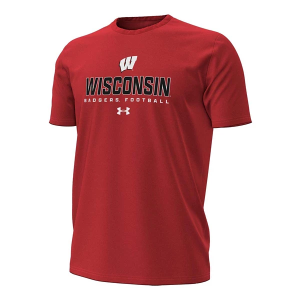 Wisconsin Badgers Under Armour Football Eddie T-Shirt Large Flawless