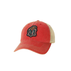 Minot State Beavers Legacy Athletic CP Patch Adjustable Hat One Size Red