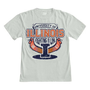 Illinois Fighting Illini Blue 84 Clever Way T-Shirt XLarge Cement