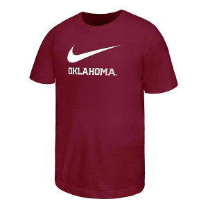 Oklahoma Sooners Nike Swoosh Kids' T-Shirt Medium Crimson