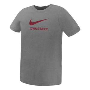 Iowa State Cyclones Nike Swoosh Kids' T-Shirt 5 Heather Grey