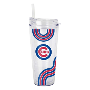 Logo Brands Chicago Cubs 22oz. Waves Double Wall Clear Tumbler