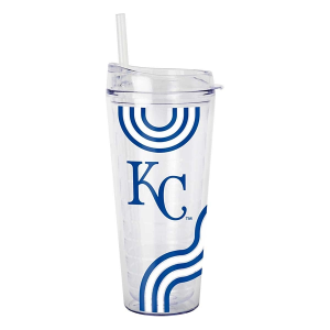 Logo Brands Kansas City Royals 22oz. Waves Double Wall Clear Tumbler