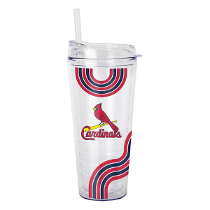 Logo Brands St. Louis Cardinals 22oz. Waves Double Wall Clear Tumbler