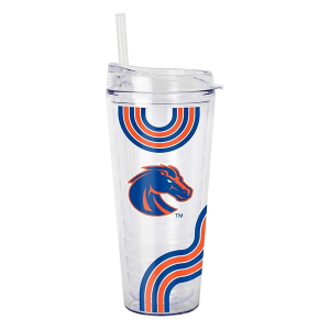Logo Brands Boise State Broncos 22oz. Waves Double Wall Clear Tumbler