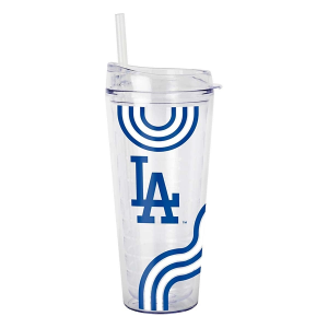 Logo Brands Los Angeles Dodgers 22oz. Waves Double Wall Clear Tumbler