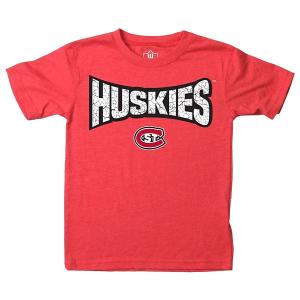 St. Cloud State Huskies Wes and Willy Team Basic Kids' T-Shirt Large Red