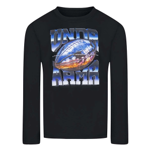 Kids' Under Armour Chrome Football Tech Long Sleeve T-Shirt 6 Black