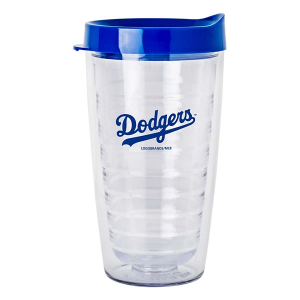 Logo Brands Los Angeles Dodgers 16oz. Flipside Double Wall Clear Tumbler