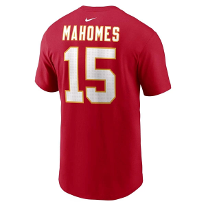 Kansas City Chiefs Nike Patrick Mahomes #15 Team Name & Number T-Shirt Small Red