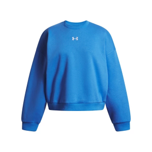 Girls' Under Armour Rival Fleece Crewneck Sweatshirt XSmall Blue Atlantis / Reflective