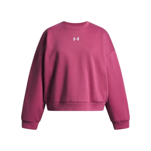 Girls' Under Armour Rival Fleece Crewneck Sweatshirt XSmall Fuchsia Dusk / White
