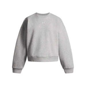 Girls' Under Armour Rival Fleece Crewneck Sweatshirt Medium Mod Grey Light Heather / White