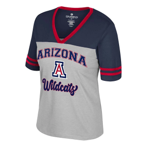 Arizona Wildcats Colosseum Women's Second Choice T-Shirt Large Light Grey/Navy