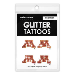 Spirit Gear Minnesota Golden Gophers 4pk. Glitter Tattoos