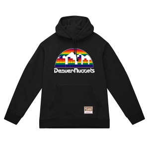 Denver Nuggets Mitchell and Ness Reload Hoodie Medium Black