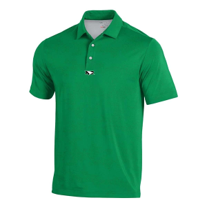 North Dakota Fighting Hawks Under Armour Gameday Armourfuse Polo Medium Kelly Green