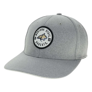 Montana State Bobcats Legacy Bowler Flexfit Hat S/M Heather Grey