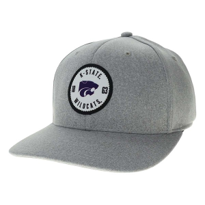Kansas State Wildcats Legacy Bowler Flexfit Hat S/M Heather Grey