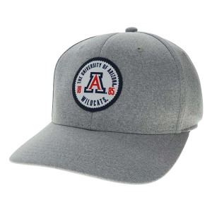 Arizona Wildcats Legacy Bowler Flexfit Hat S/M Heather Grey