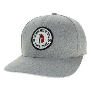 Tulsa Golden Hurricanes Legacy Bowler Flexfit Hat M/L Heather Grey