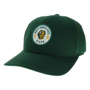 North Dakota State Bison Legacy Bowler Flexfit Hat M/L Dark Green