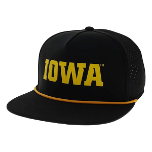 Iowa Hawkeyes Legacy Country Club Wordmark Adjustable Hat One Size Black