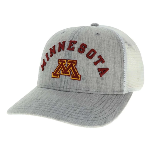 Minnesota Golden Gophers Legacy Bridge Adjustable Hat One Size Grey Heather White