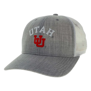 Utah Utes Legacy Bridge Adjustable Hat One Size Grey Heather White