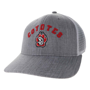 South Dakota Coyotes Legacy Bridge Adjustable Hat One Size Grey Heather White